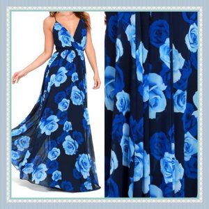 Lulus Only in Dreams Floral Print Maxi Dress